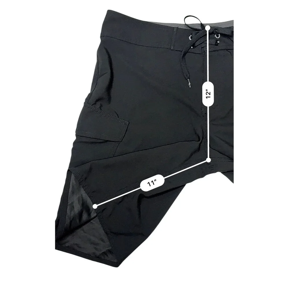 The North Face Black Hybrid Cargo Board Shorts‎ 38 Swim Quick Drying 11